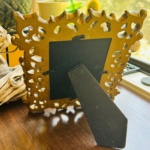 New Better homes Gold Picture Frame for 4x6 Photo Heavy Resin MCM Style Ornate - Picture 7 of 10